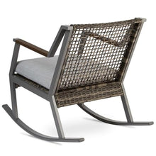 Home Square Aluminum Frame Patio Rocker Chair in Gray Finish - Set of 4