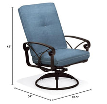Winston Palazzo Cushion High Back Swivel Rocker Dining Chair