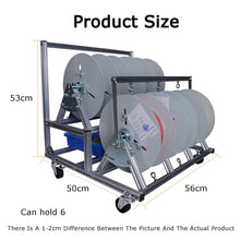 SDVantage Wire Spool Cart, Portable Hose Reel Dispenser,Cord Rack Swivel Caster Wheels with Parts Box,for Winders Paracord,53X50X56Cm