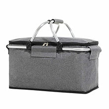 FMOPQ Folding Picnic Pouch Basket Camping Cooler Bag Insulated Bag Outdoor BBQ Travel Camping Fishing Storage Box Organizer Container (Color : B) (B)