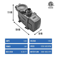 Blue Wave FlowXtreme PRO VS 115V Variable Speed Pool Pump Black