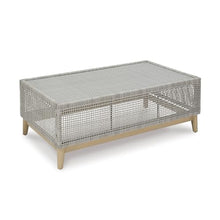 Signature Design by Ashley Outdoor Coffee Table, Rectangular Wicker, Gray