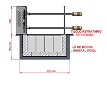 Oca-Brazil Brazilian BBQ Charcoal Grill with Firebox - 11 Skewers Silver
