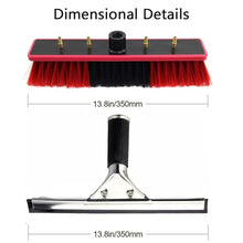 Ostreemaner Photovoltaic Panel Cleaning Brush, Water Supply Window Cleaning Kit, 180 Rotatable Solar Cleaning Tool with Rubber Scraper and Cleaning Brush,9M