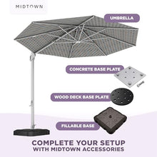 Midtown Umbrellas Grande Round - 10 Ft Cantilever Umbrella