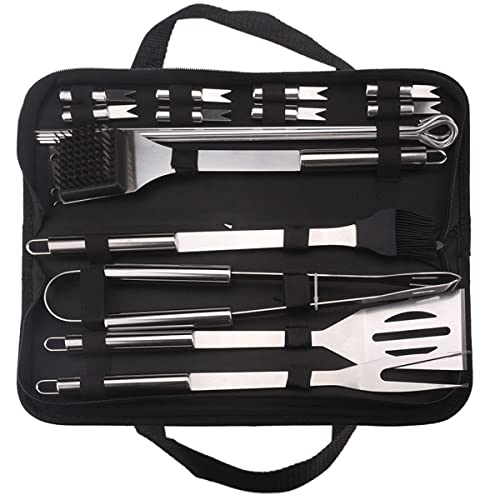 SDVantage 20PCS Grilling Accessories Kit, Stainless Steel BBQ Tools Set, Barbecue Tools Christmas Thanksgiving Gifts for Men, Utensils for Outdoor Camping