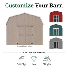 Little Cottage Co. 12x14 Value Gambrel Barn with 6 ft. Sidewalls, Outdoor Wood Storage Shed Do-It-Yourself Precut Kit