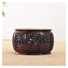 WOAITIANTIAN Vase Stand Miniature Hollow Out Wood Pedestal Vase Potted Base Display Stand(Large)