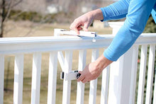 Deck Rail Table | Fits Patio or Deck Railing As A Dining Table, Side Table or Bar top | Aluminum With Simple Attaching Bracket System (White)