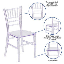 BizChair 10 Pack Child's Transparent Crystal Resin Chiavari Chair Clear