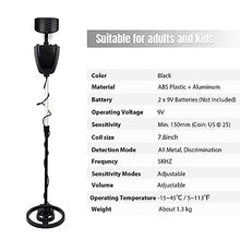ZOCWJK Classic Metal Detector with 21cm Waterproof Search Coil, Adjustable Lightweight Metal Detectors for Kids Adults, Powerful All Metal Detector Practical and Convenient(