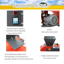BEILOCKERY Hay Cutter and Kneading Machine 4-Blade Straw Crusher Pulverizer Grass Corn Straw Potato Tuber Animal Feed 880-1760LBS/H 220V 2.2KW