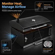 30in Built in Charcoal Grill for Outdoor Kitchen Island, Heavy Duty Large Barbecue Grills with Liftable Tray, Insulated Hood & Temp Gauge Drop-in BBQ Barrel Grill for Family Parties Patio Cooking