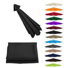 MXJCKSOQ UV Protection Canopy Replacement for 2- Sun Umbrella - Outdoor Parasol Top Cover Grass Green Perfect for Sun Shade & Weather Resi /8 arms,Black-9.8ft (300cm)/8 arms