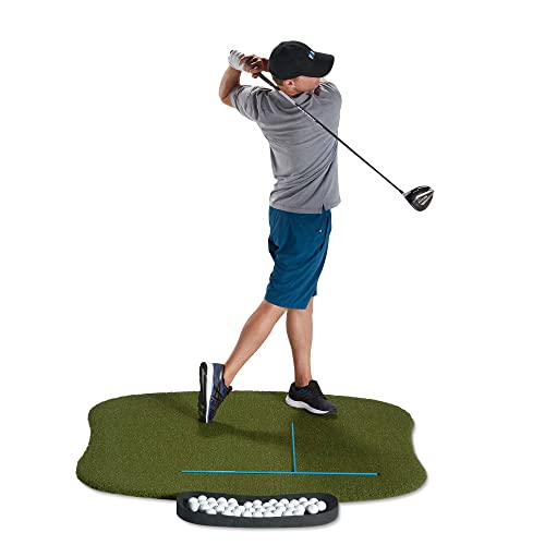 Fiberbuilt Golf Hourglass Hitting Mat Green