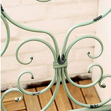 Rsmmpqa 42.5 inch 2-Seater Patio Garden Bench, Wrought Iron Solid Wood Bench, Antique Decoration Outdoor Park Balcony Lounge Chair