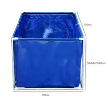 Portable Water Storage Pond Canvas Fish Pond Outdoor Aquarium Pool Pond with Drain Valve Foldable Canvas Fish Pool Pond for Saltwater Fish,Koi,Turtles Swimming Fish (1.5 * 1 * 0.7m)