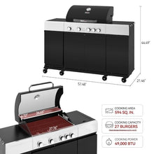 Grills House OK4004T 4-Burner Outdoor Kitchen Gas Grill Black