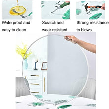 SAGIDAR Round Tempered Glass, Clear Table Top, Tempered Glass Top, Clear Glass High Gloss, Glass Coffee Table, Round Glass Table Tops, Round Wood Table Top, 14IN 19IN 24IN 30IN 39IN