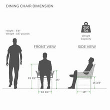 Cambridge Casual Sydney Outdoor Dining Chairs Teak Wood and All-Weather Wicker