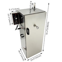 EQCOTWEA Commercial Electric Smoker Digital Vertical BBQ Meat Smoker Oven with Side Wood Chip Loader, 9 Detachable Racks, 1KW Power, Auto Shut-off & Thermostat Control for Restaurant/Home Use 110V