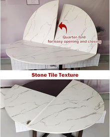 Innovz White Marble Top Banquet Table, Foldable Round Dining Table Without Legs, Waterproof Wooden Kitchen Table Top, Home Commercial Temporary Desk Top(160cm(63inch))
