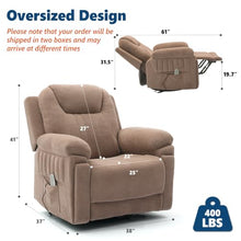Ziviki Power Recliner Chair with Auto Rocking & Remote Control, Brown