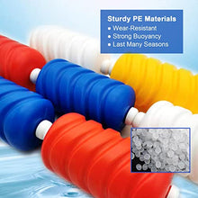 TUOYIBO Blue White Yellow Red Pool Rope Float Kits, 14ft/17ft/18ft/20ft/22ft/25ft/30ft/40ft Long Swimming Pool Safety Divider Rope and Float Line, with 2 Pre Assembled Stainless Hooks (Color : 9cm D