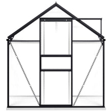 DINDING Greenhouse Anthracite Aluminum Polycarbonate in Professional 38.8 Square Feet Adjustable Height Plant House with Drainage for Professional Garden Utility