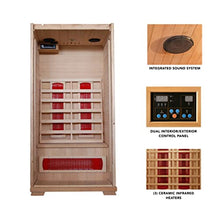 Blue Wave Radiant Saunas BSA2400 1-2 Person Hemlock Ceramic Infrared Sauna Brown
