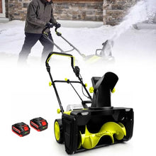 Cordless Snow Blower, 3500w Brushless Power, Dual Led Lights Twobatteries