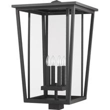 Z-Lite 4 Light Outdoor Post Mount Fixture Black