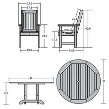 Highwood Lehigh 5-Piece Round Dining Set Harbor Gray