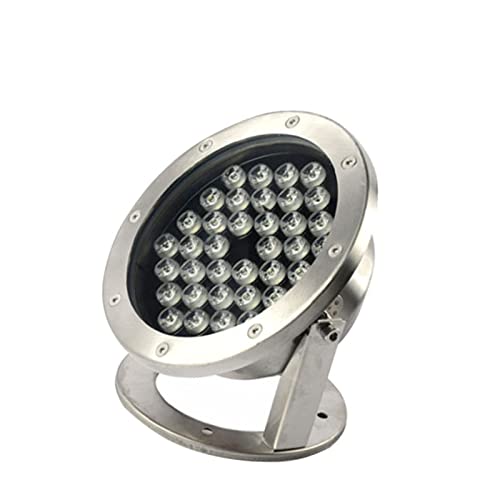 EliteBloom Underwater Pond Spotlight - Led Swimming Pool Light, 36W Led Spot Lights 12V/24V Stainless Steel Ip68 Waterproof Spotlight Landscape Light, 9 Light Colors (White 24V)