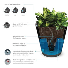 Crescent Garden Dot TruDrop Indoor/Outdoor Planter, Self-Watering Plant Pot, 26 Inches, (Alpine White)