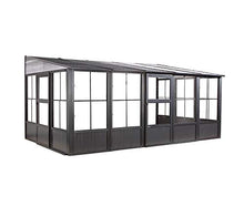 Sojag Outdoor 10' x 16' Charleston Solarium Wall-Mounted Sunroom with Mosquito Nets
