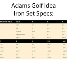 AdamsGolf Men's Adams Golf Idea Iron Set - RH 4-PW RG GR Silver