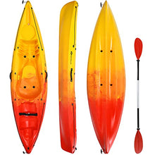 GLOBALWAY 10.2FT Sit-On-Top Fishing Kayak with Paddle Yellow/Orange