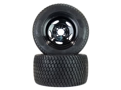MowerPartsGroup (2) Flat Free Turf Tire Assemblies 24x12.00-12 or 14 Fits Lazer Z/ZTrak/Z Master/Never Down 4 Lug Black