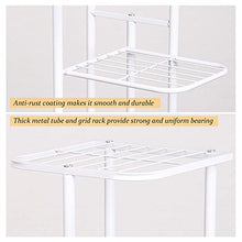 RWGOVLU Flower Stand 4 Tier 5 Potted Plant Stand Flower Pots Rack Display Shelf Home Decoration Potting Ladder Storage Shelving Rack