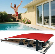 BTOIASYHF Diving Board for Pool, Gymnastics Springboard for Adults, Dual-Use Jump Training Platform with 9 Upgraded Springs, Slip-Resistant Surface, Heavy-Duty Hardwood Frame