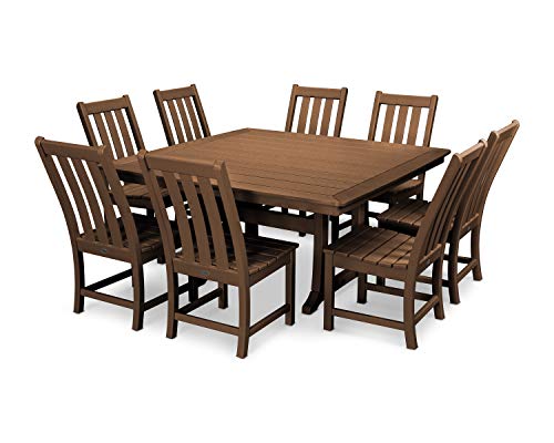 Polywood Vineyard 9-Piece Dining Set (Teak)