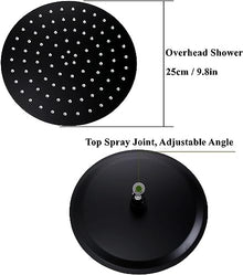 CFDZCP Outdoor Shower kit 220cm Freestanding Outdoor Shower with Body Jets and Handheld, Stainless Steel Garden Shower Fixtures for Outside Poolside Patio Pool Spa, Matte Black