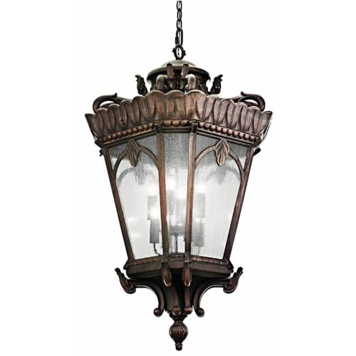 Bailey Street Home 8 Light Outdoor Ceiling Fixture Londonderry Finish Clear