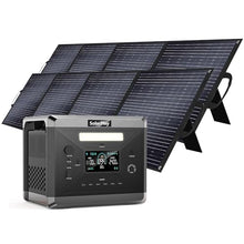 SolarPlay Q2501 2400W Portable Power Station, 2160Wh Large Capacity Solar Generator with 2x200W Solar Panel, BMS Emergency Power Station for Home Backup, Camping, Outdoor Battery Backup