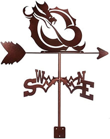 Witch Weather Vane Cozy Cottage With Roof Mount Metal Weathervane Decoration Black Weather Vane Wind Direction Indicator Kit Metal Bracket Weather Vane For Roof Garden Home Garden Sheds Fence Posts P
