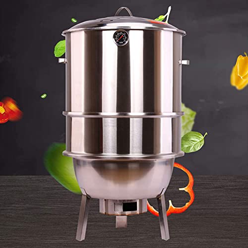 NEWCES Safety Certification Barbecues Grills Combination Grill-Smokers w/Grill Grid Multi-Layer Detachable Charcoal BBQ Grills Stainless Steel Smokeless Barbecues Grill for Outdoor/Indoor