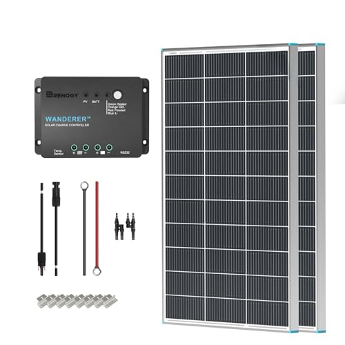 Renogy 200W Solar Panel Kit 12V Starter Kit + 30A PWM Charge Controller