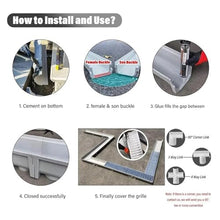 ZGLINMZ Outdoor Trench Drainage System with Metal Grate Plate Driveway Concrete Shower Rain Gutter Floor Drainage Channel Channel Drain for the Bathroom, the Driveway