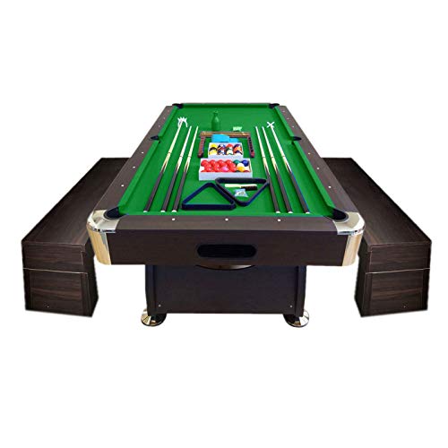 SIMBASHOPPING USA 8' Feet Billiard Pool Table Vintage Green 8FT